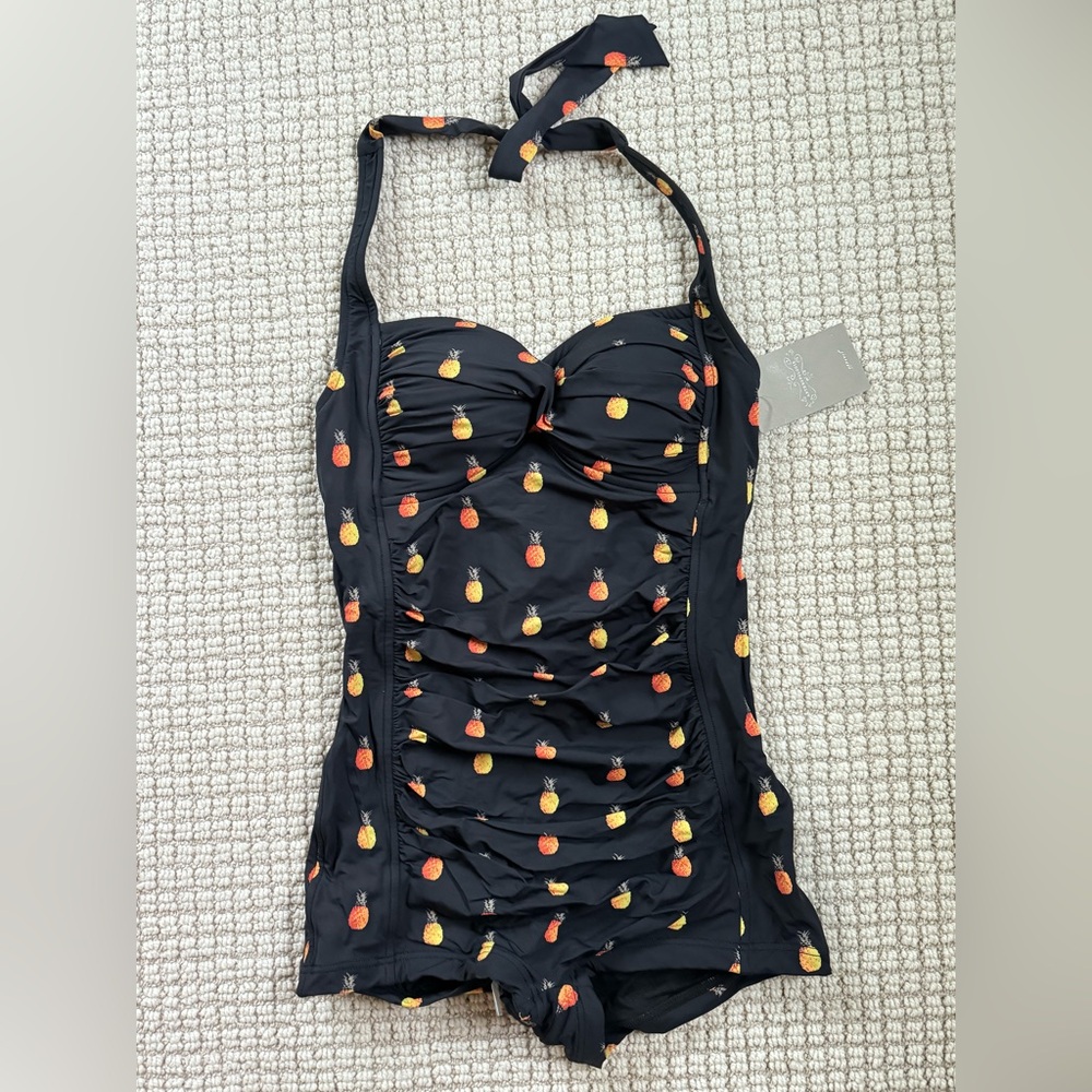 Anthropologie Seafolly Pineapple Maillot Swimsuit